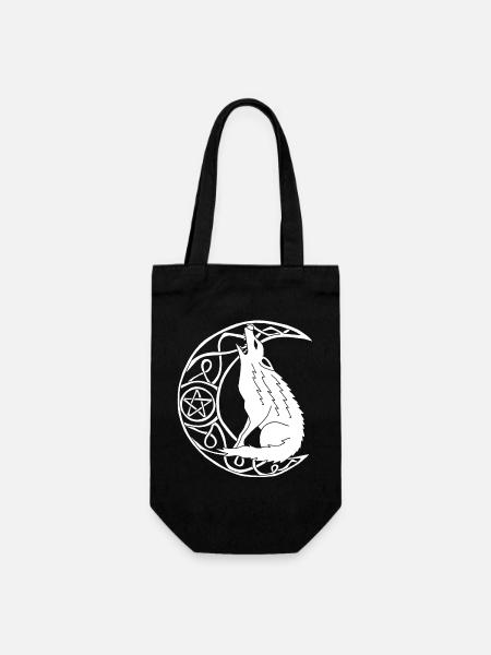 Hurlement du loup blanc - Sac à bouteille - noir