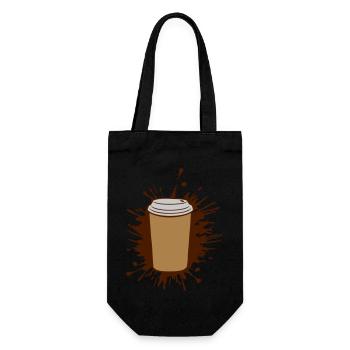 Farbklecks Tropfen Kaffee Becher - Geschenkbeutel für Flaschen - Schwarz - Vorne