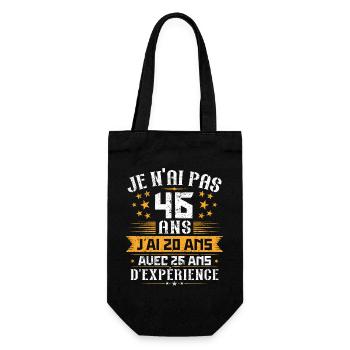 Je n'ai pas 46 ans, Cadeau d'anniversaire 46 ans - Sac à bouteille - noir - Devant