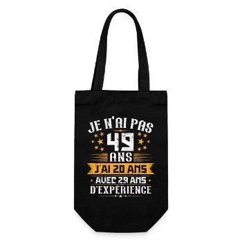 Je n'ai pas 49 ans, Cadeau d'anniversaire 49 ans - Sac à bouteille - noir - Devant
