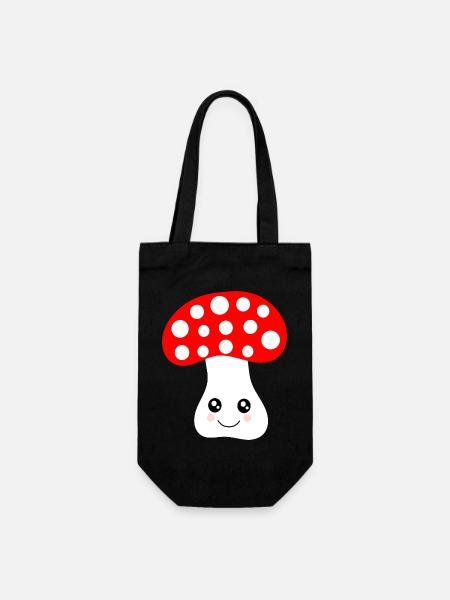 Pilz Fliegenpilz Geschenk Geburt Babyparty Taufe - Geschenkbeutel für Flaschen - Schwarz