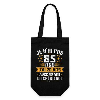 Je n'ai pas 85 ans, Cadeau d'anniversaire 85 ans - Sac à bouteille - noir - Devant