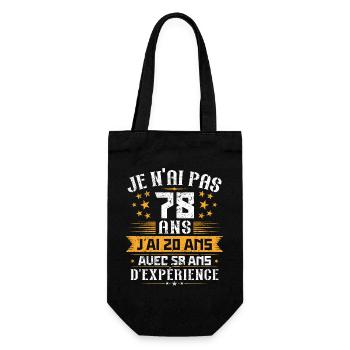 Je n'ai pas 78 ans, Cadeau d'anniversaire 78 ans - Sac à bouteille - noir - Devant
