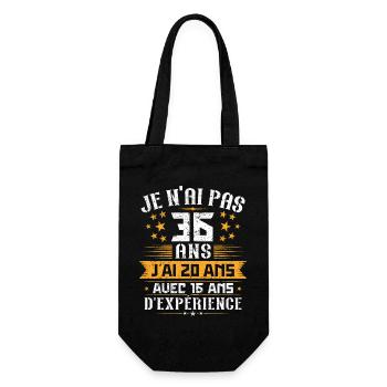 Je n'ai pas 36 ans, Cadeau d'anniversaire 36 ans - Sac à bouteille - noir - Devant