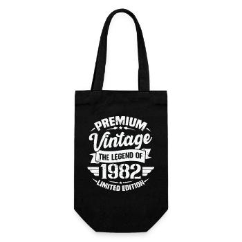 Vintage 1982 Limitierte Auflage - Geschenkbeutel für Flaschen - Schwarz - Vorne