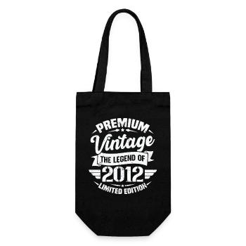 Vintage 2012 Limitierte Auflage - Geschenkbeutel für Flaschen - Schwarz - Vorne