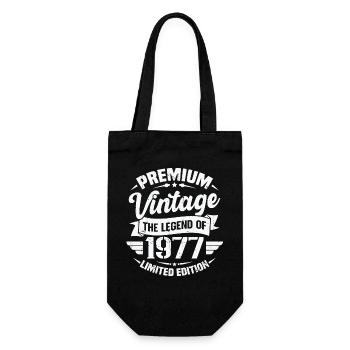 Vintage 1977 Limitierte Auflage - Geschenkbeutel für Flaschen - Schwarz - Vorne