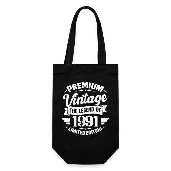 Vintage 1991 Limitierte Auflage - Geschenkbeutel für Flaschen - Schwarz - Vorne