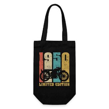 Vintage Moto 1950 Rétro Cadeau D'anniversaire - Sac à bouteille - noir - Devant