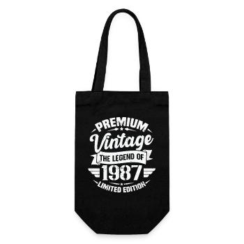 Vintage 1987 Limitierte Auflage - Geschenkbeutel für Flaschen - Schwarz - Vorne
