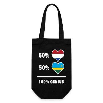 Ruanda und die Niederlande Genie / Geschenk - Geschenkbeutel für Flaschen - Schwarz - Vorne
