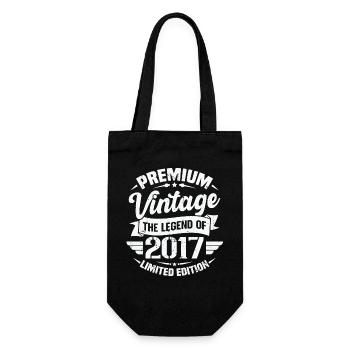 Jahrgang 2017 Limited Edition - Geschenkbeutel für Flaschen - Schwarz - Vorne