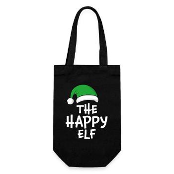 The Happy Elf - Gift Bag for Bottles - black - Front