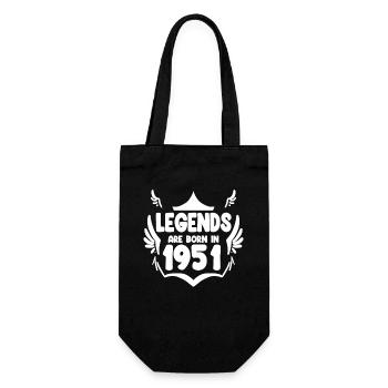 1951 - Jahrgang 1951 - Baujahr 1951 Geschenk - Geschenkbeutel für Flaschen - Schwarz - Vorne