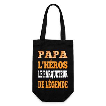 Papa l'héros le parqueteur de légende t-shirt - Sac à bouteille - noir - Devant