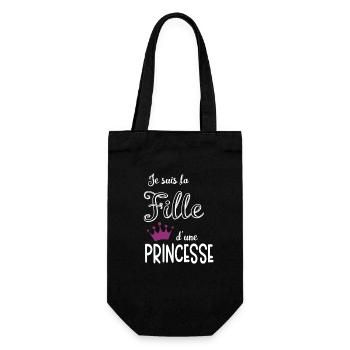 Je suis la Fille d'une Princesse - Sac à bouteille - noir - Devant