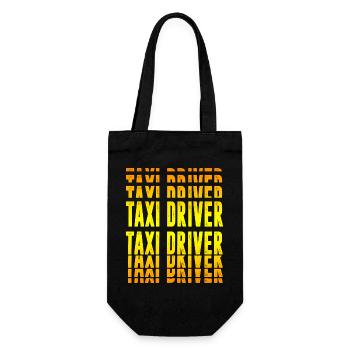 Taxifahrer Design - Geschenkbeutel für Flaschen - Schwarz - Vorne