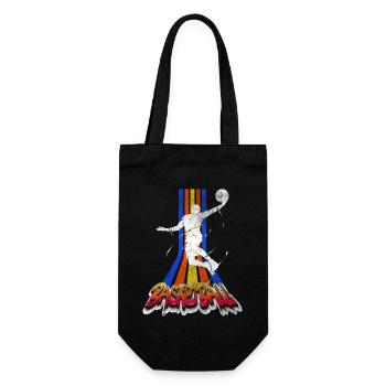 Basketball Basketballspieler Dunking Vintage Retro - Geschenkbeutel für Flaschen - Schwarz - Vorne