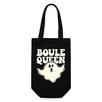 Boule Queen Königin Outfit für Boulespieler zum - Geschenkbeutel für Flaschen - Schwarz - Vorne