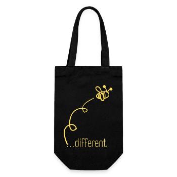 Bee Different - Be different! Statement Design - Gift Bag for Bottles - black - Front