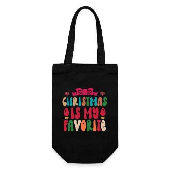 Christmas Is My Favorite - Weihnachten - Gift Bag for Bottles - black - Front