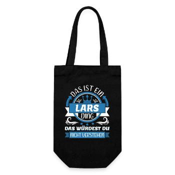 Lars Name Vorname Namenstag Namensgeschenk - Geschenkbeutel für Flaschen - Schwarz - Vorne