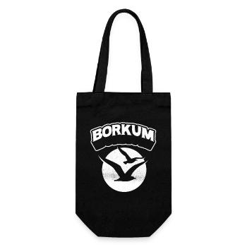 Borkum Möwe Insel Shirt - Geschenkbeutel für Flaschen - Schwarz - Vorne