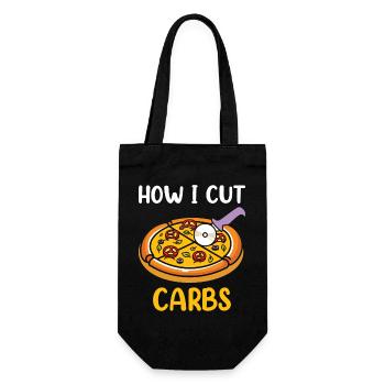 Je peux réduire mes calories de moitié – humour diète - Sac à bouteille - noir - Devant