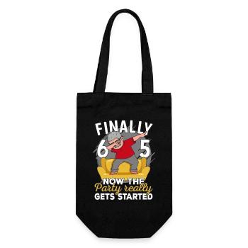 65th birthday man 65 years old 65th 65er grandpa - Gift Bag for Bottles - black - Front