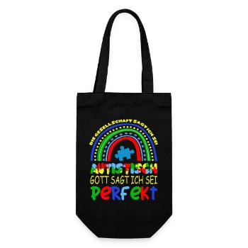 Autistic - Gift Bag for Bottles - black - Front