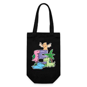 5 ans - 5ème anniversaire avec motif animal - Sac à bouteille - noir - Devant