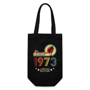 50. Geburtstag Retro 1973 Limited Edition Geschenk - Geschenkbeutel für Flaschen - Schwarz - Vorne