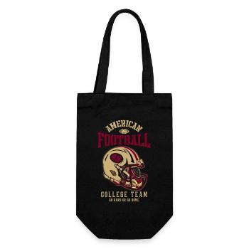 American Football College Team Helmet Sports Gift - Gift Bag for Bottles - black - Front