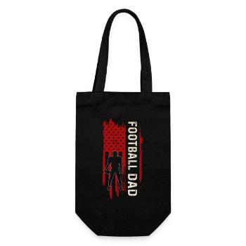 Footballer Father Dad Football Player Gift - Gift Bag for Bottles - black - Front