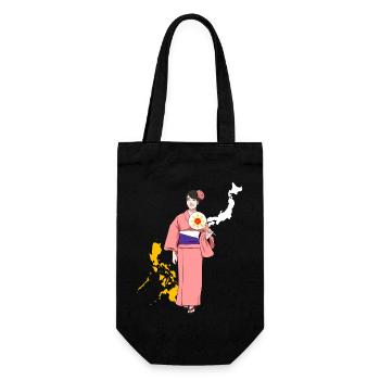 Philippinen Filipino Japan Flagge I Geschenk - Geschenkbeutel für Flaschen - Schwarz - Vorne
