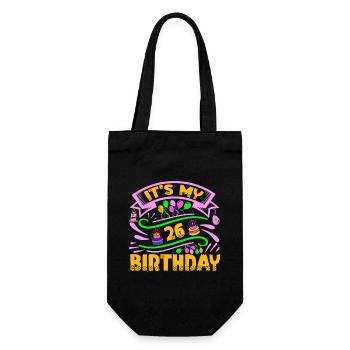 It's My 26 Birthday - Gift Bag for Bottles - black - Front