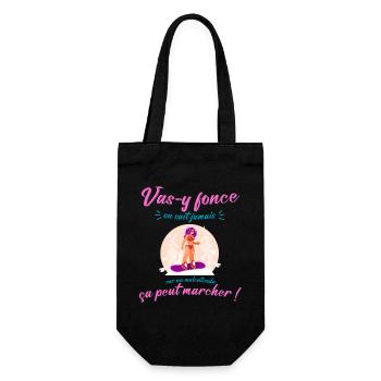 Vas y fonce on sait jamais, Citation film, Femmes - Sac à bouteille - noir - Devant