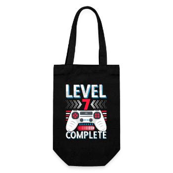 7. Klasse abgeschlossen Realschule Gymnasium Gamer - Geschenkbeutel für Flaschen - Schwarz - Vorne
