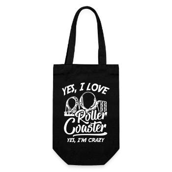 I Love Roller Coaster - Gift Bag for Bottles - black - Front