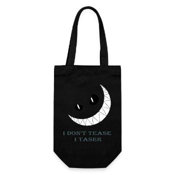 Be warned - Gift Bag for Bottles - black - Front