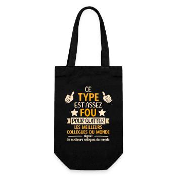 Départ Collègue de Travail Nouvel Emploi Retraite - Sac à bouteille - noir - Devant