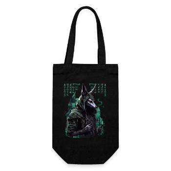 Egypt Anubis God of the Dead Futuristic Gift - Gift Bag for Bottles - black - Front