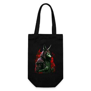 Anubis Totengott Futuristisch Geschenk - Geschenkbeutel für Flaschen - Schwarz - Vorne
