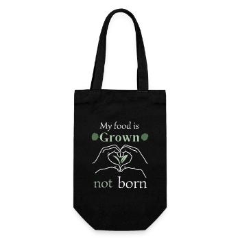 Ma nourriture est cultivée pas née - Sac à bouteille - noir - Devant