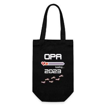 Opa 2023 loading... - Geschenkbeutel für Flaschen - Schwarz - Vorne