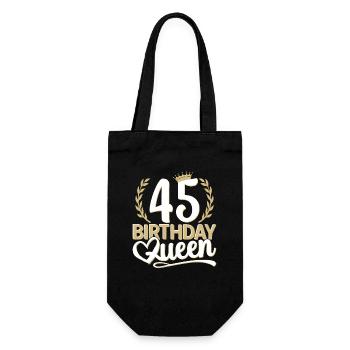 45e anniversaire femme 45 ans 45e 45er Queen - Sac à bouteille - noir - Devant