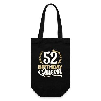 52nd birthday woman 52 years old 52nd 52er Queen - Gift Bag for Bottles - black - Front