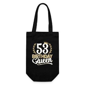 53rd birthday woman 53 years old 53rd 53er Queen - Gift Bag for Bottles - black - Front