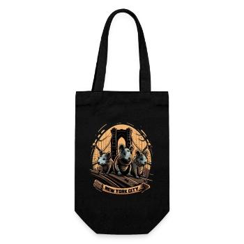 New York City Brooklyn Bridge Rat Plague - Gift Bag for Bottles - black - Front