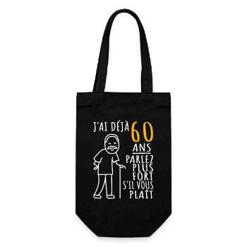 60 Ans Anniversaire Humour 60ème J'ai déjà 60 ans - Sac à bouteille - noir - Devant